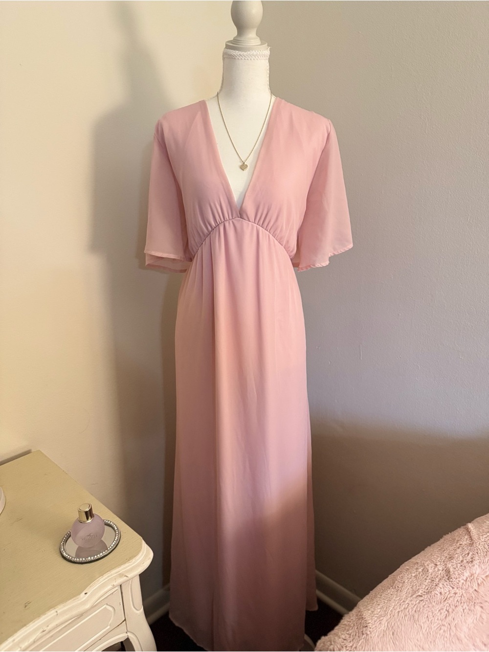 Pinkblush Light Pink V-Neck Maxi Dress